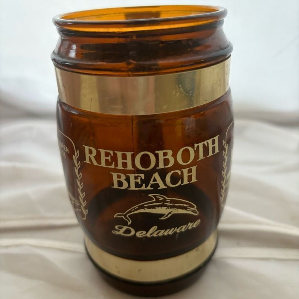 Rehoboth Beach Delaware Siesta Ware Brown Mug With Wood Handle